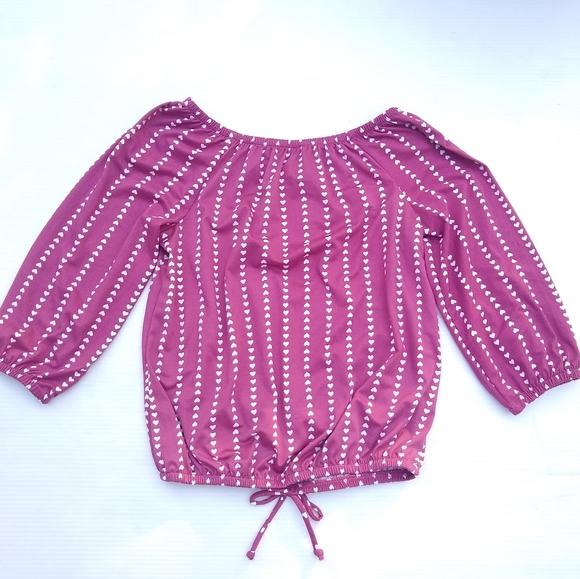 LILY BLEU girls polkadot heart pheasant blouse - Picture 7 of 7